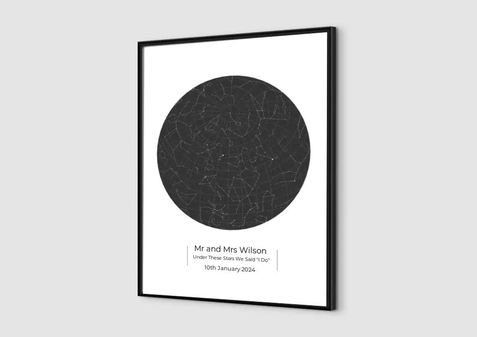 Personalised Mr. & Mrs. Constellation Map